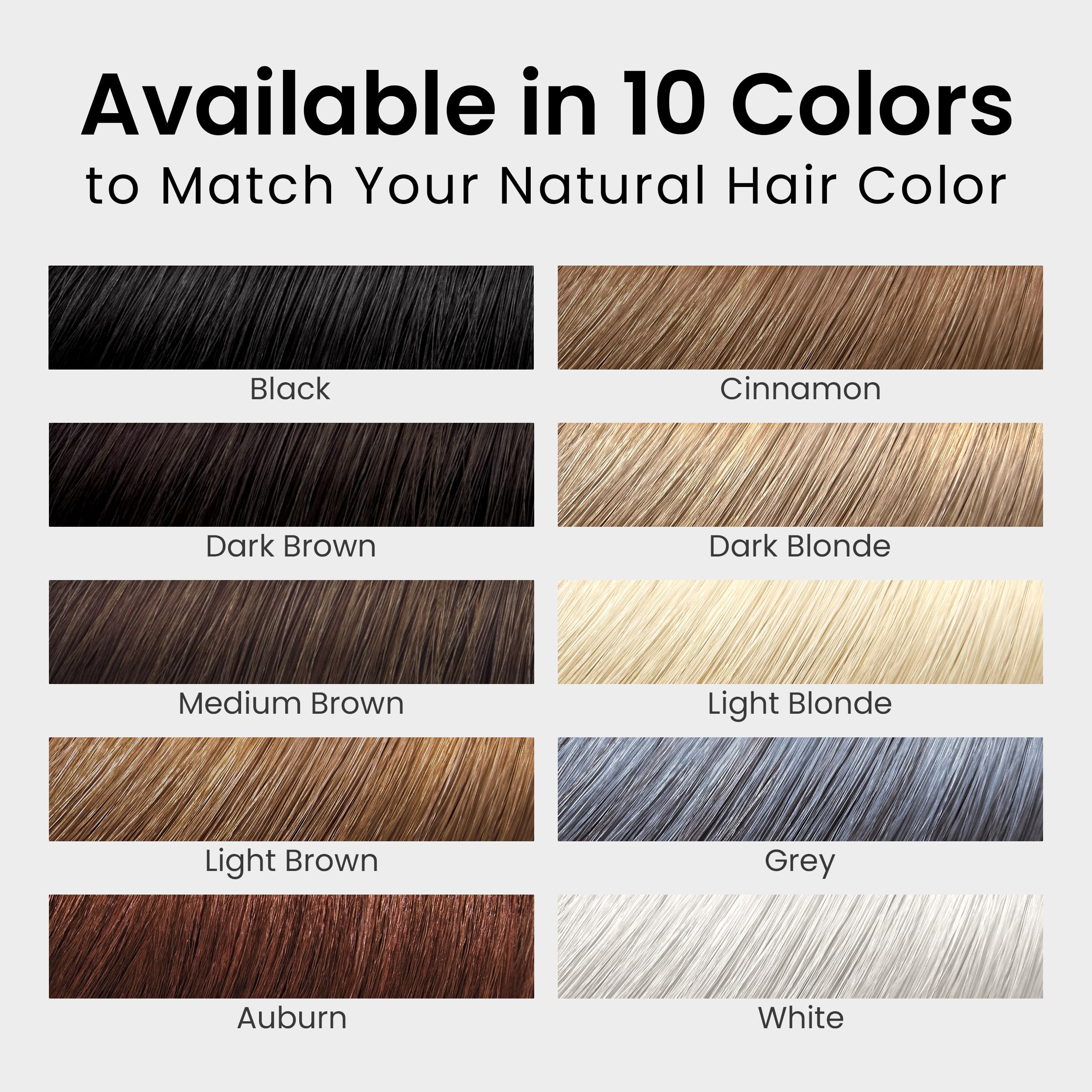 Eclipse Hair Fibers Dark Blonde spot concealment on patches.