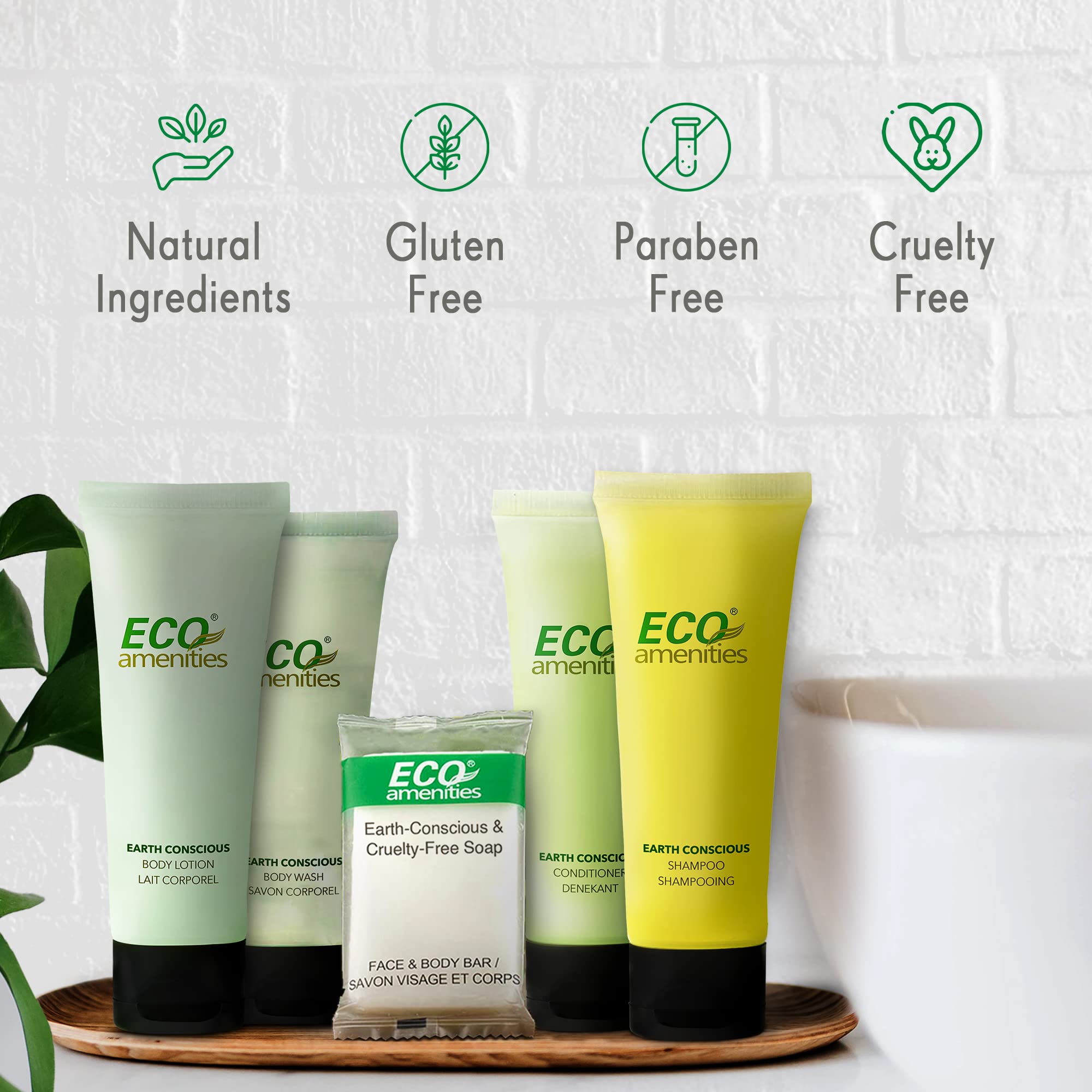 ECO amenities body lotion tube 30ml highlighting lightweight hydration.