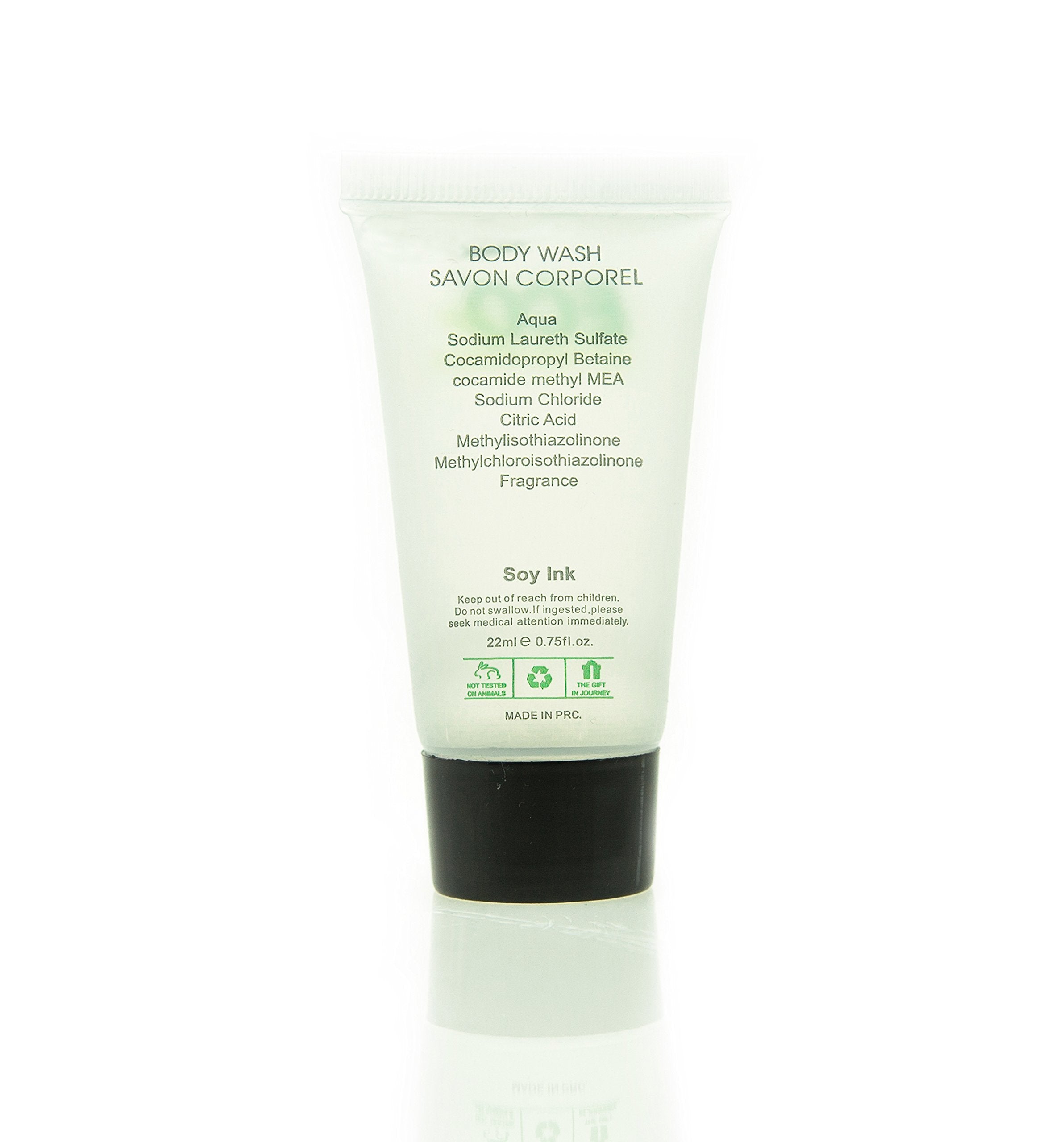 Green tea scented ECO Amenities body wash for a unisex cleansing experience.