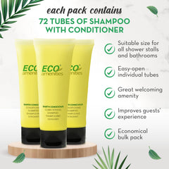 Green tea scented ECO Amenities shampoo-conditioner for a refreshing wash
