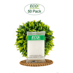 ECO amenities shampoo and conditioner bulk packets for easy restocking