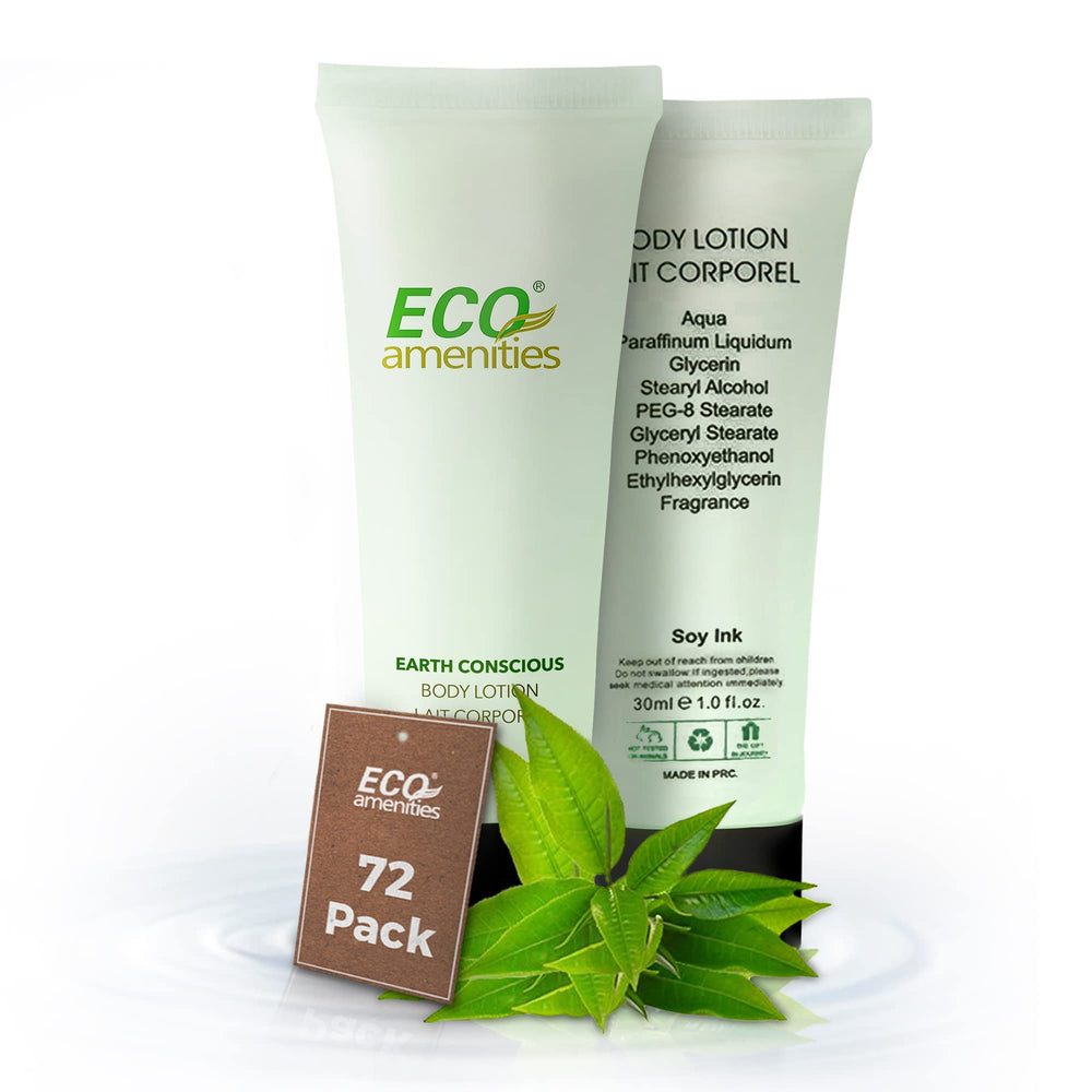 Eco Amenities transparent tube 30ml flip-cap lotion for travel-friendly guest amenities.