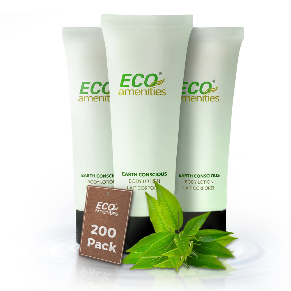 ECO Amenities travel lotion bulk tubes shown, ideal for hotel guest rooms