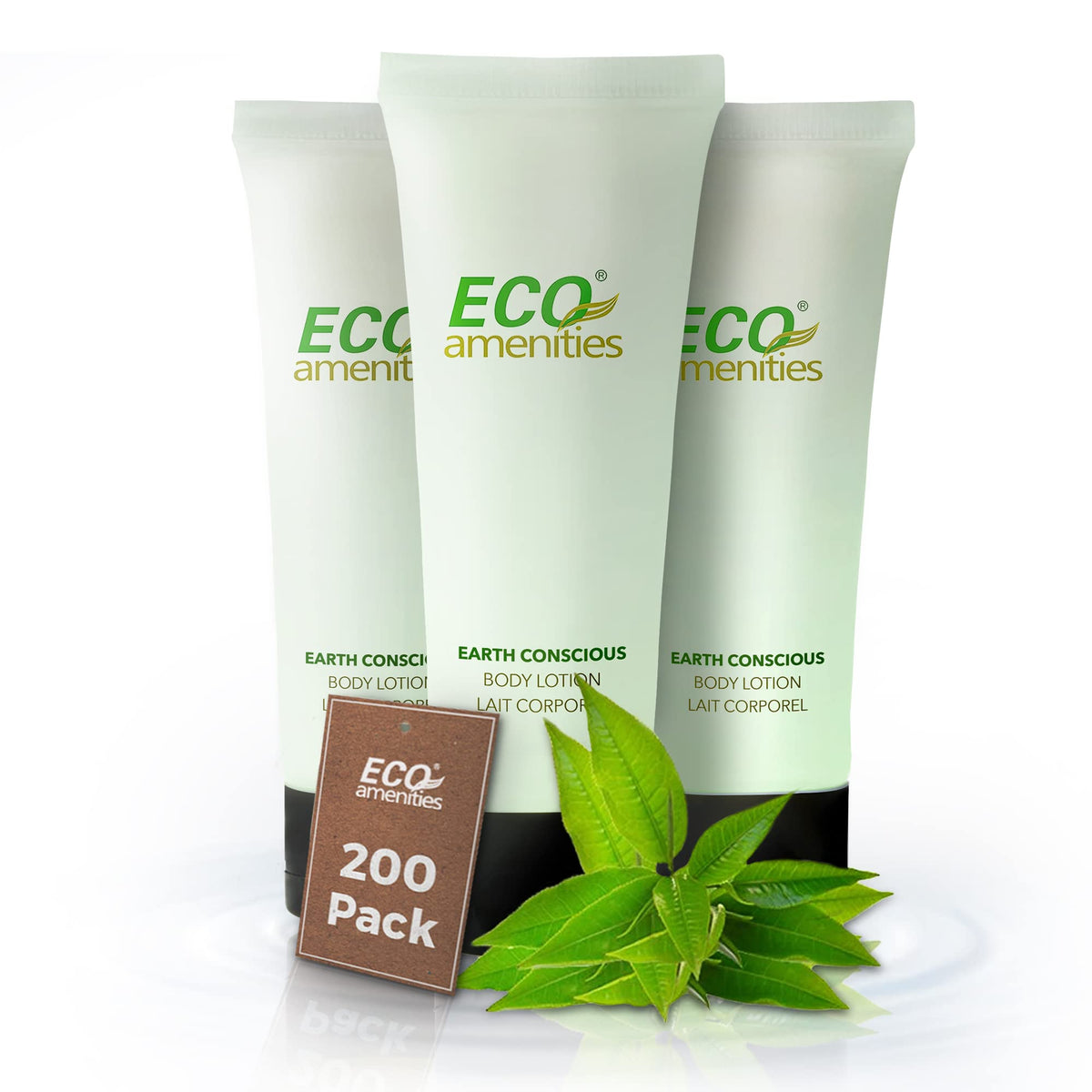 ECO Amenities travel lotion bulk tubes shown, ideal for hotel guest rooms