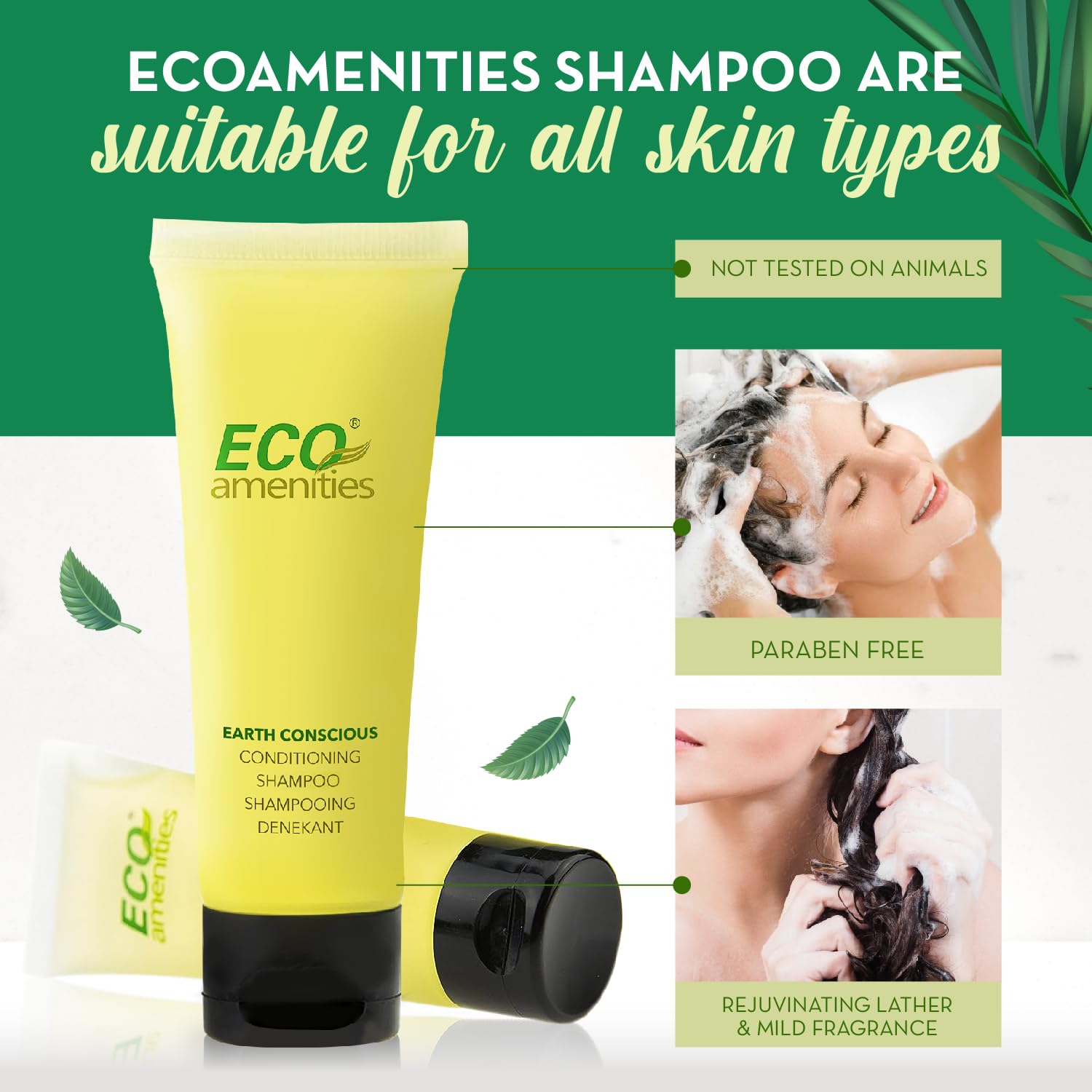 TSA-friendly ECO Amenities travel-size tubes simplify packing for business trips