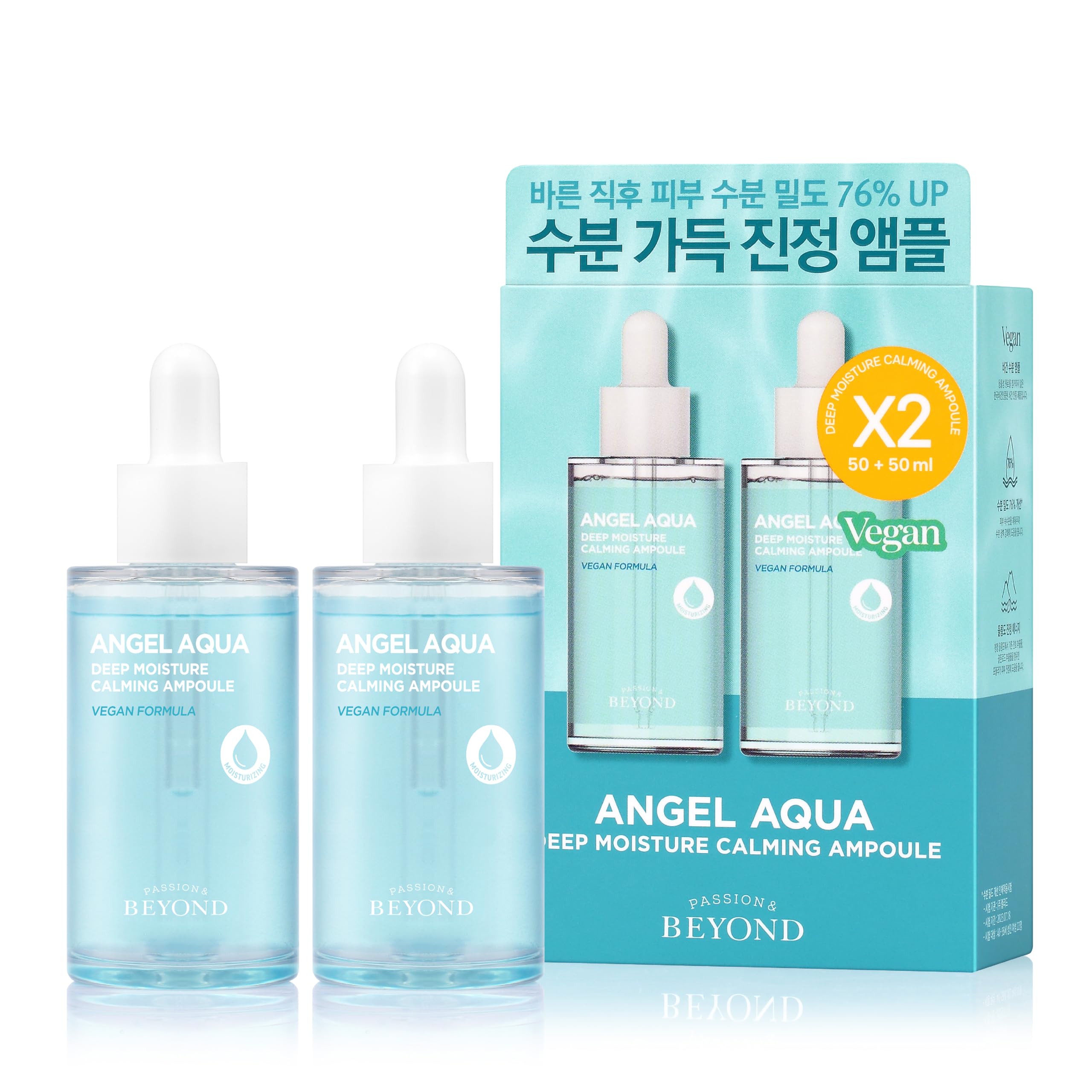 ECO BEYOND Angel Aqua Moisture Ampoule bottle shows deep hydration potential