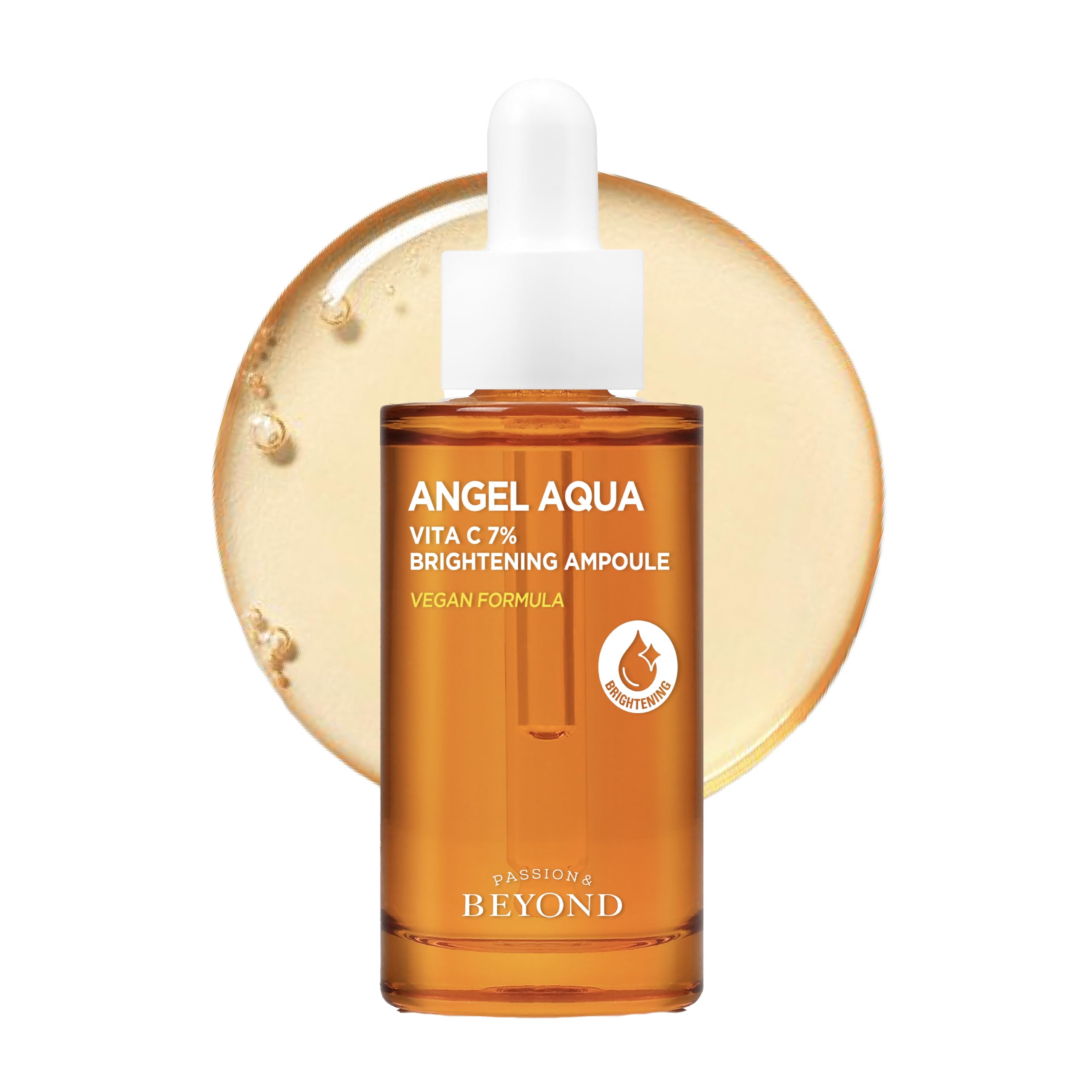 ECO BEYOND Angel Aqua Vita C 7% Ampoule bottle highlighting vegan vitamin C for even skin tone