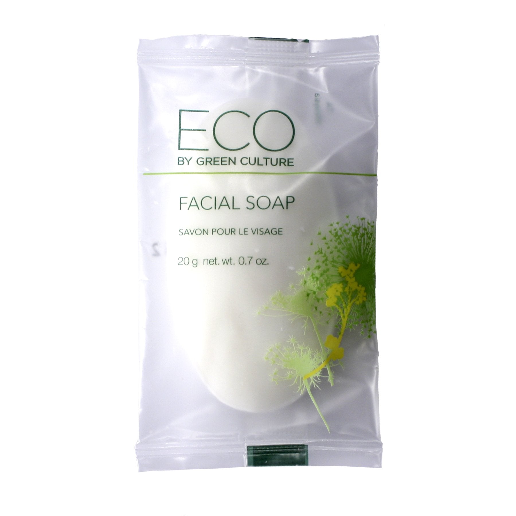 Eco by Green Culture SPEGCFL facial soap bar with clean scent, ideal for guest bathrooms