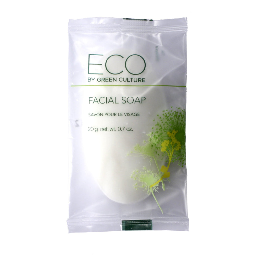 Eco by Green Culture SPEGCFL facial soap bar with clean scent, ideal for guest bathrooms