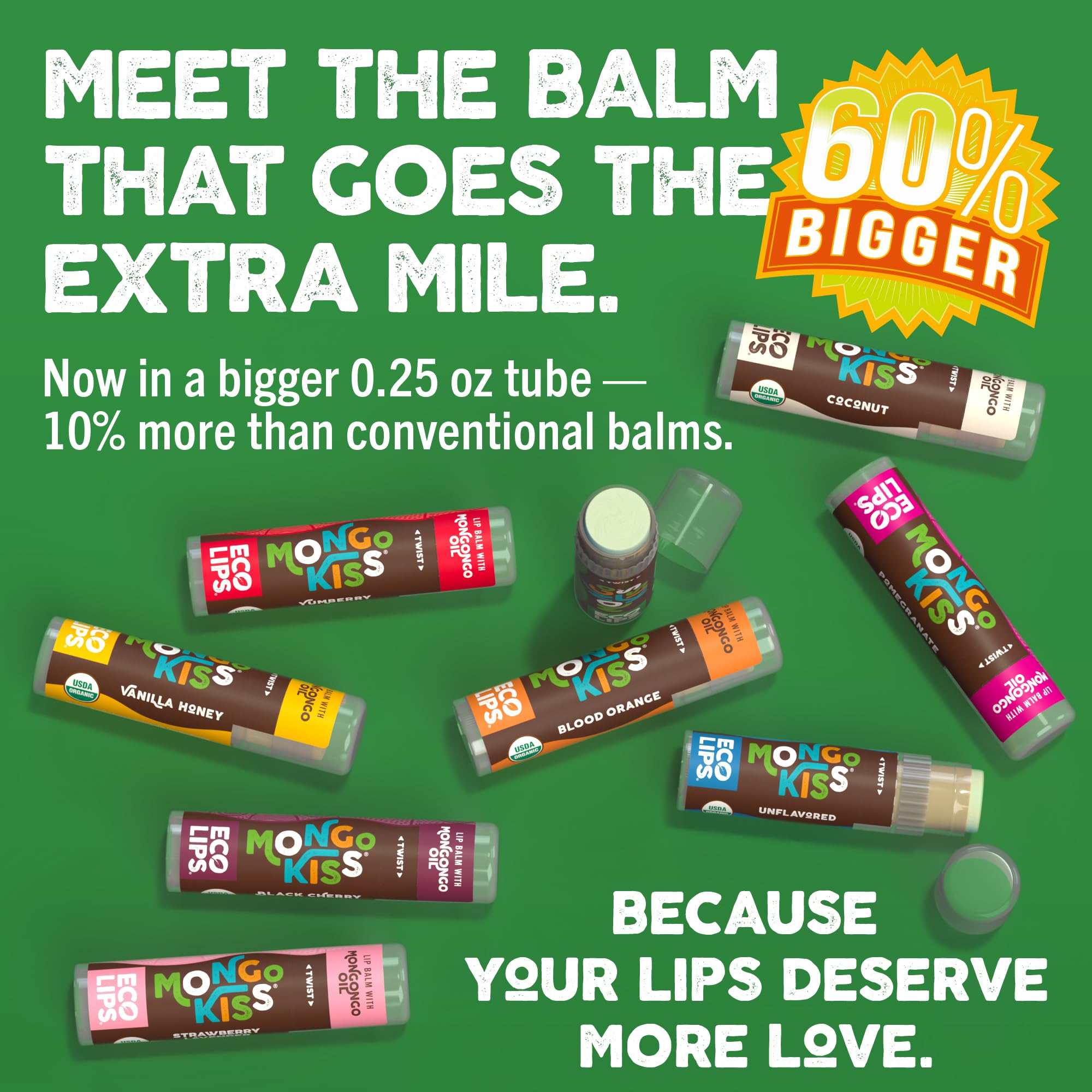 Eco Lips Mongo Kiss Black Cherry tube for daily moisture outdoors