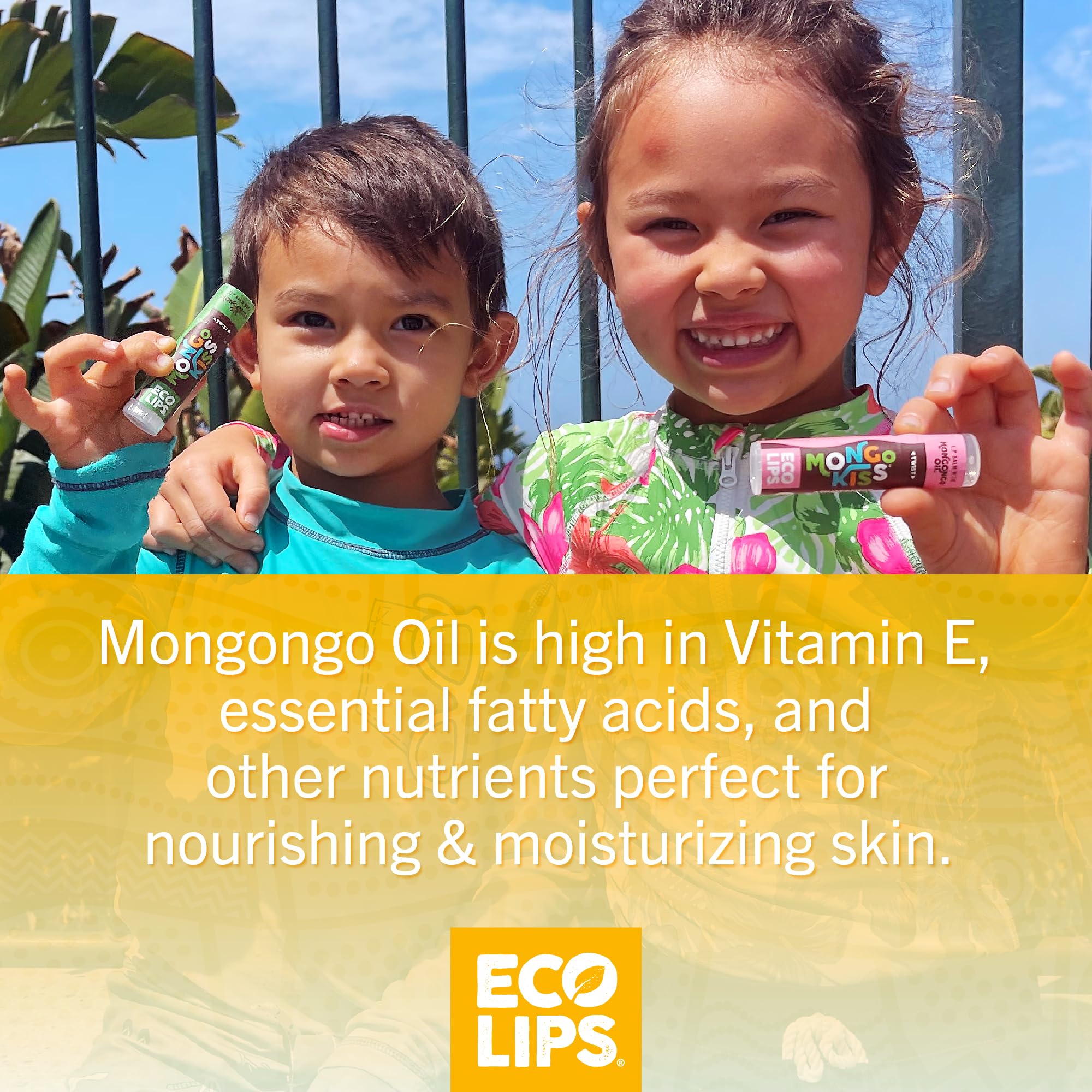 Eco Lips Mongo Kiss Pomegranate tube with subtle flavor and moisture
