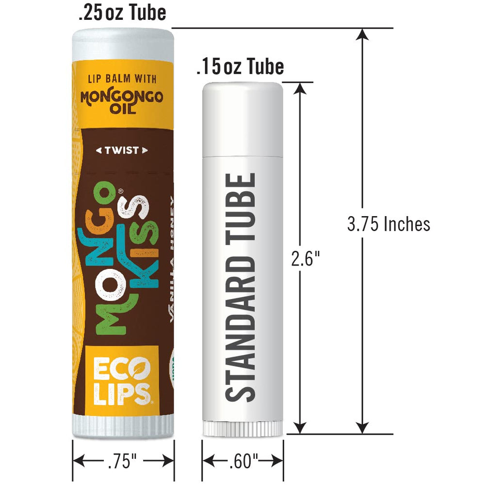 Eco Lips Mongo Kiss recycled tube packaging highlights eco-friendly lip care