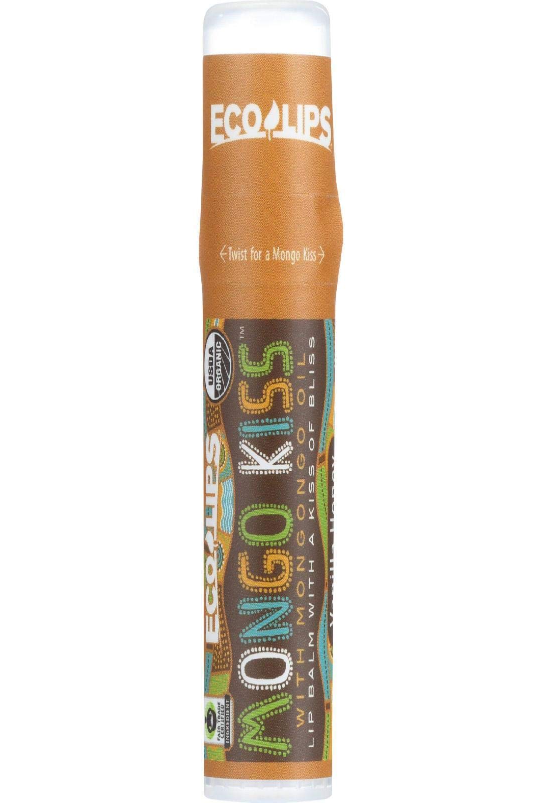 Eco Lips Mongo Kiss Vanilla Honey lip balm tube for smooth, hydrated lips