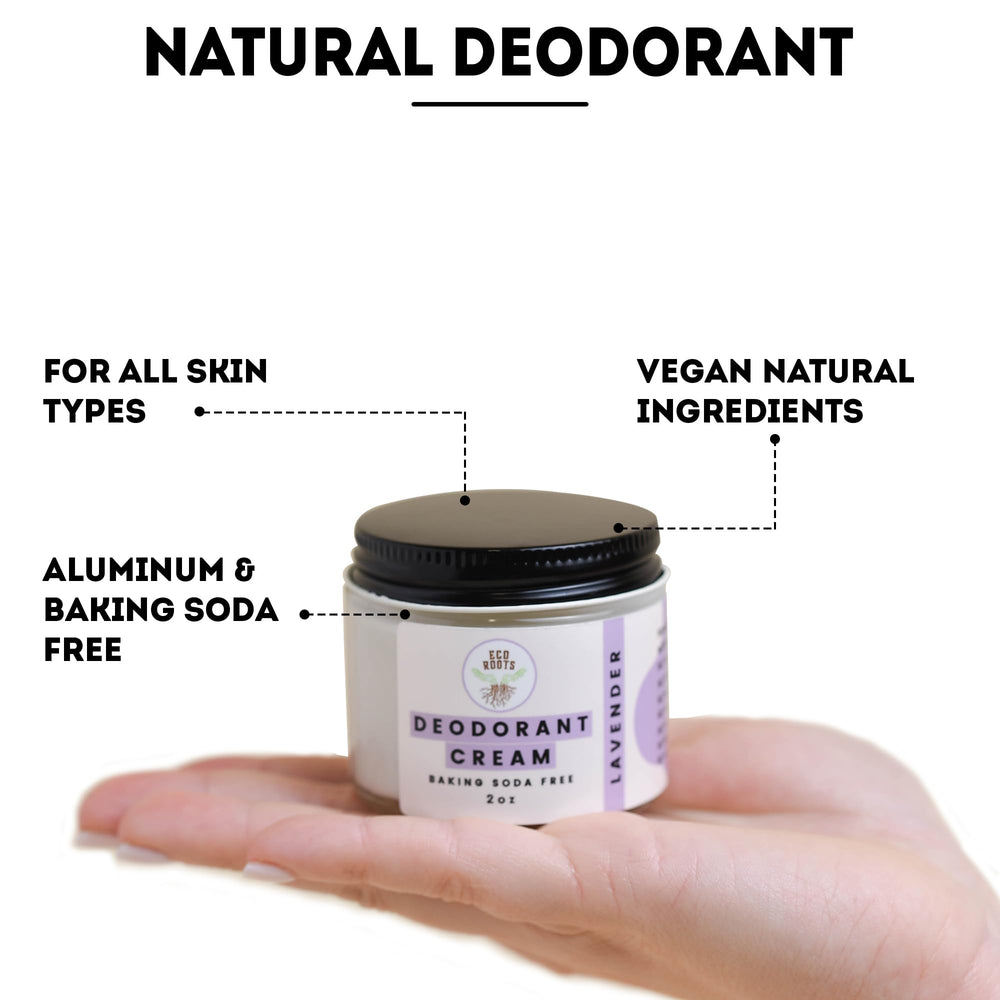 Eco Roots pea-size application underarm demonstration.