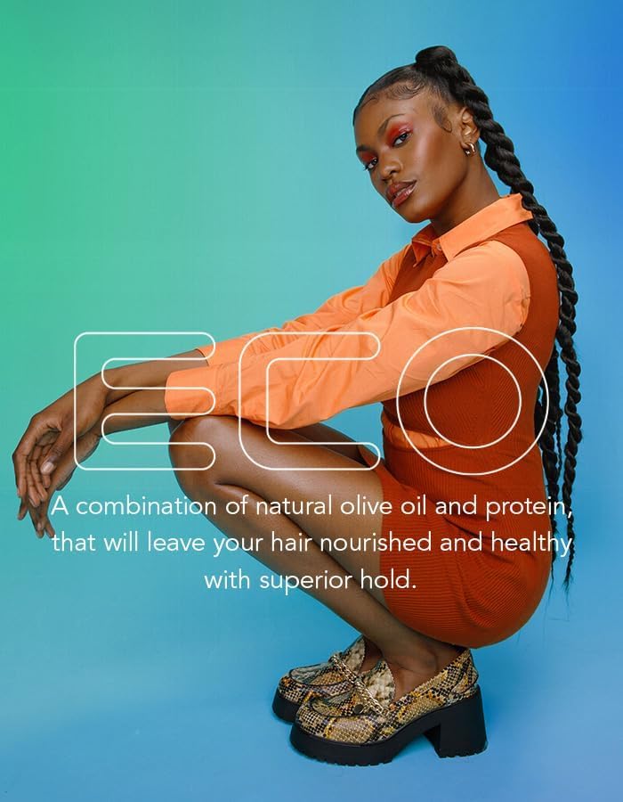 Eco Style Olive Oil Gel alcohol-free formula keeps hair soft and manageable.