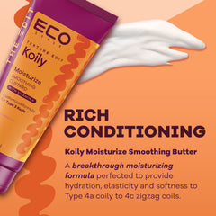Eco Style Texture Edit bottle dispense demonstrates easy application for even curl moisture