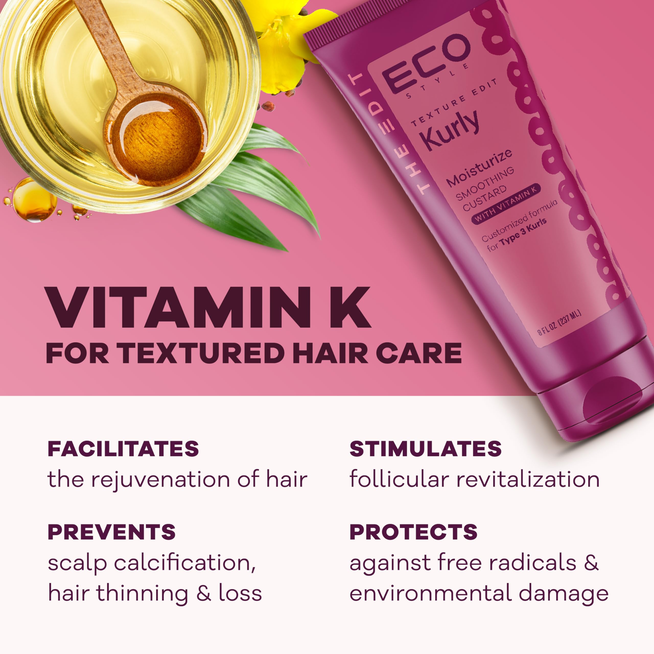 Eco Style Texture Edit frizz-smoothing mane proves quick taming on humid days.