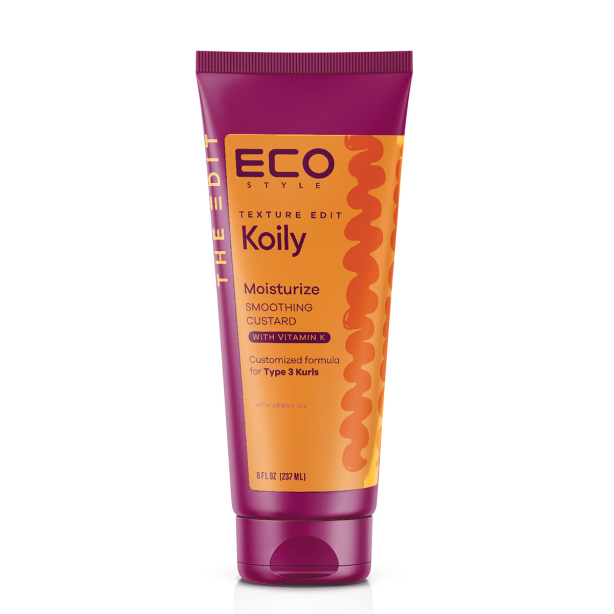 Eco Style Texture Edit Koily Moisturize Butter bottle shows rich hydration for Type 4 curls