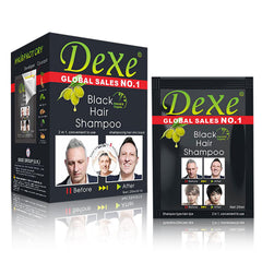 ECOFAN Dexe black hair shampoo pack for at-home instant color
