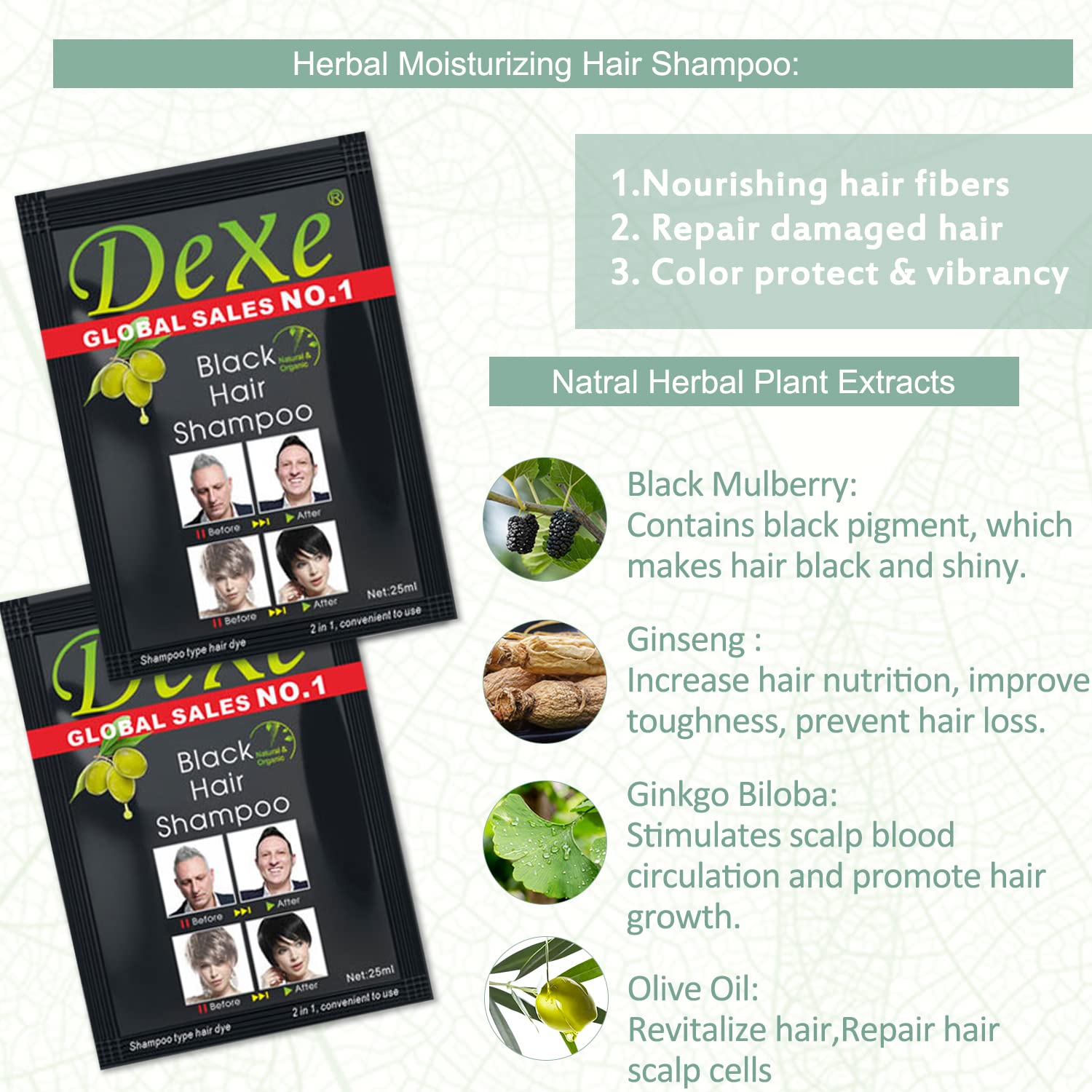 Wet hair massaged with Dexe to promote even color coverage