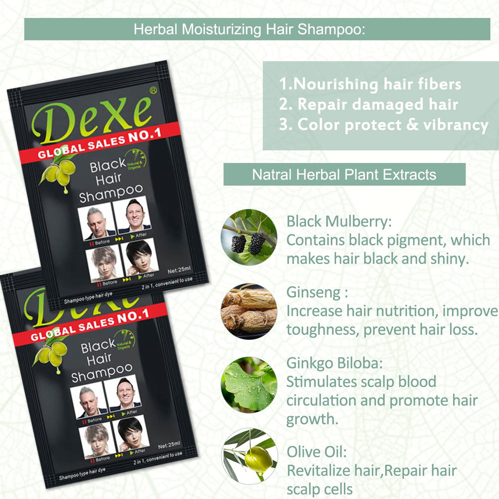 Wet hair massaged with Dexe to promote even color coverage