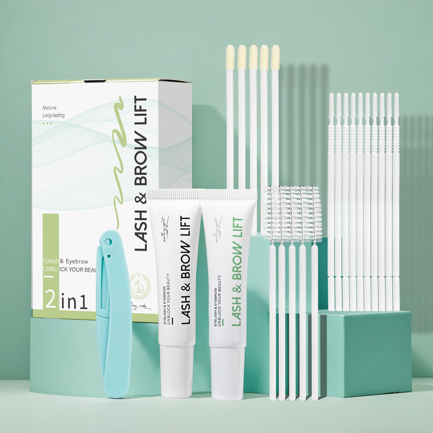 ECOFAN Lash Lift Kit bottle for perm solution delivering salon grade results at home
