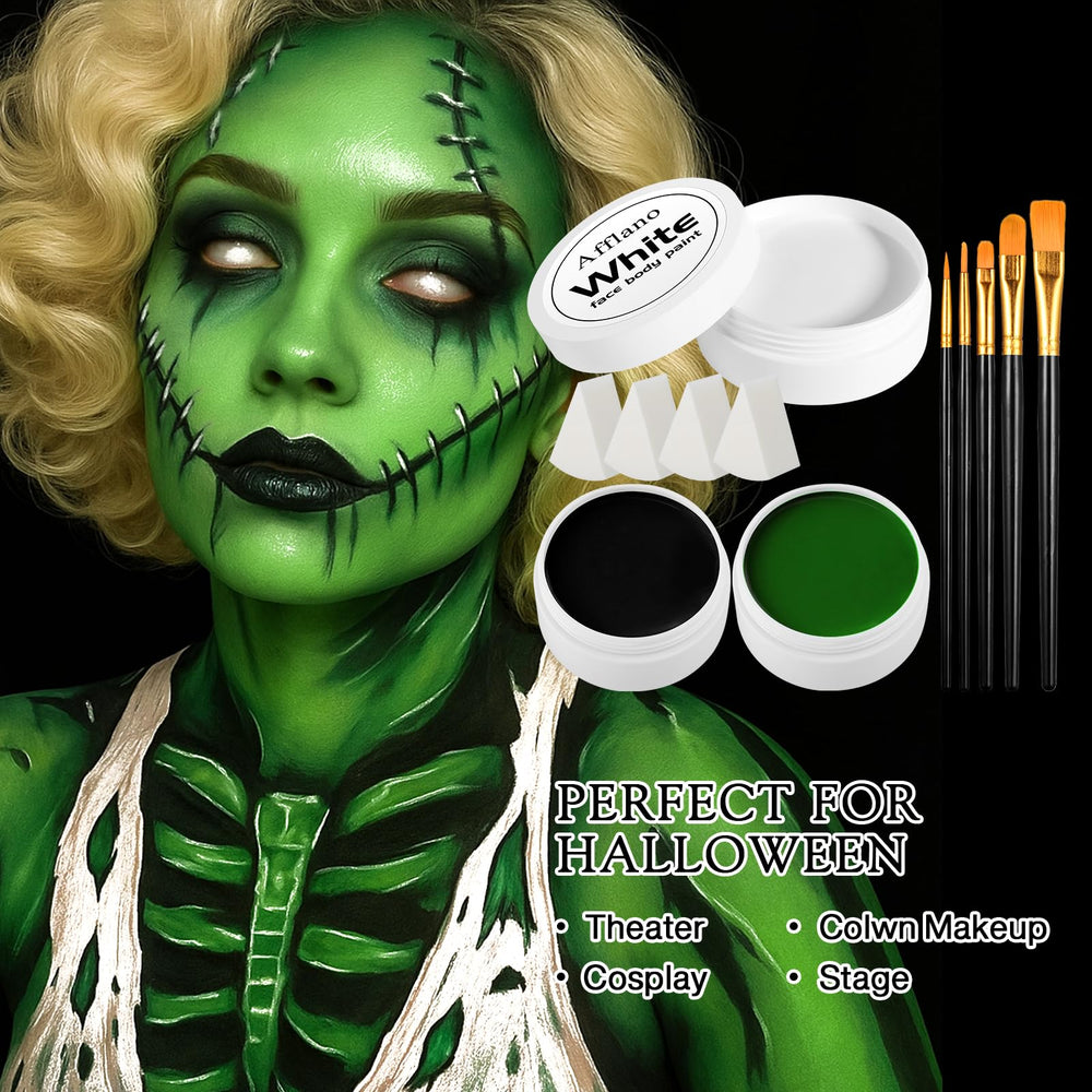 EcoFavor green face paint jar for vibrant cosplay designs