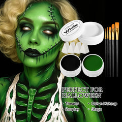 EcoFavor green face paint jar for vibrant cosplay designs