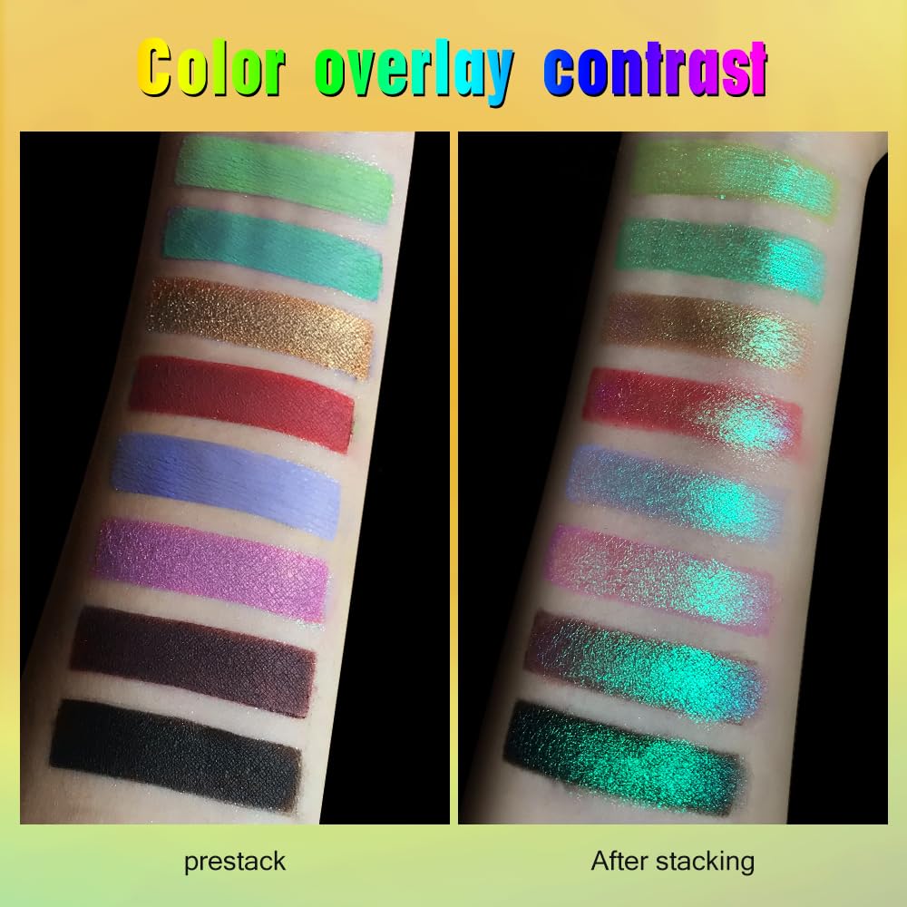 ecofavor Multichrome Eyeshadow glitter shine catches light for dramatic eye sparkle.