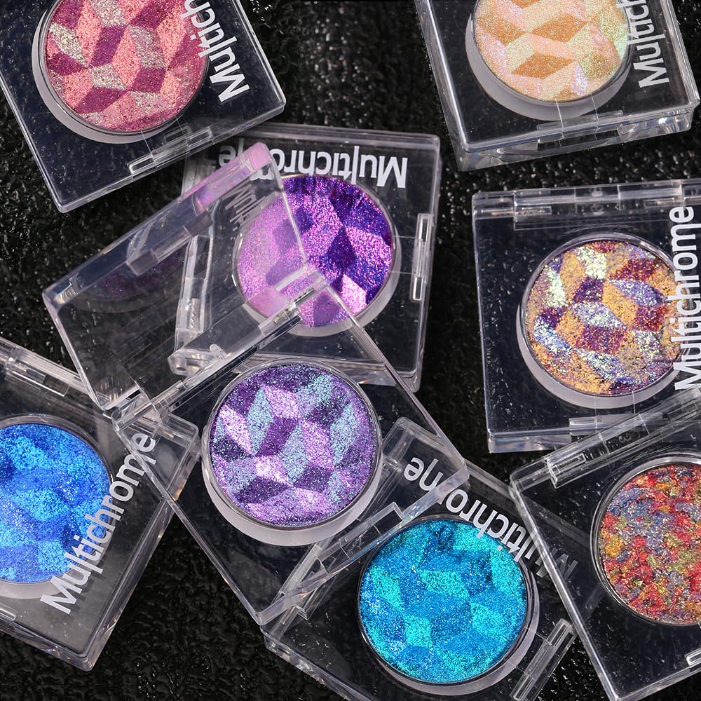 ecofavor Multichrome Eyeshadow packaging and brush kit for easy, versatile application.