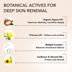 ECOLATIER Shower Oil vegan formula emphasizes safe skincare.