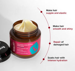 ECOLCHIPRO mask applied to hair to deliver hydration and softness.