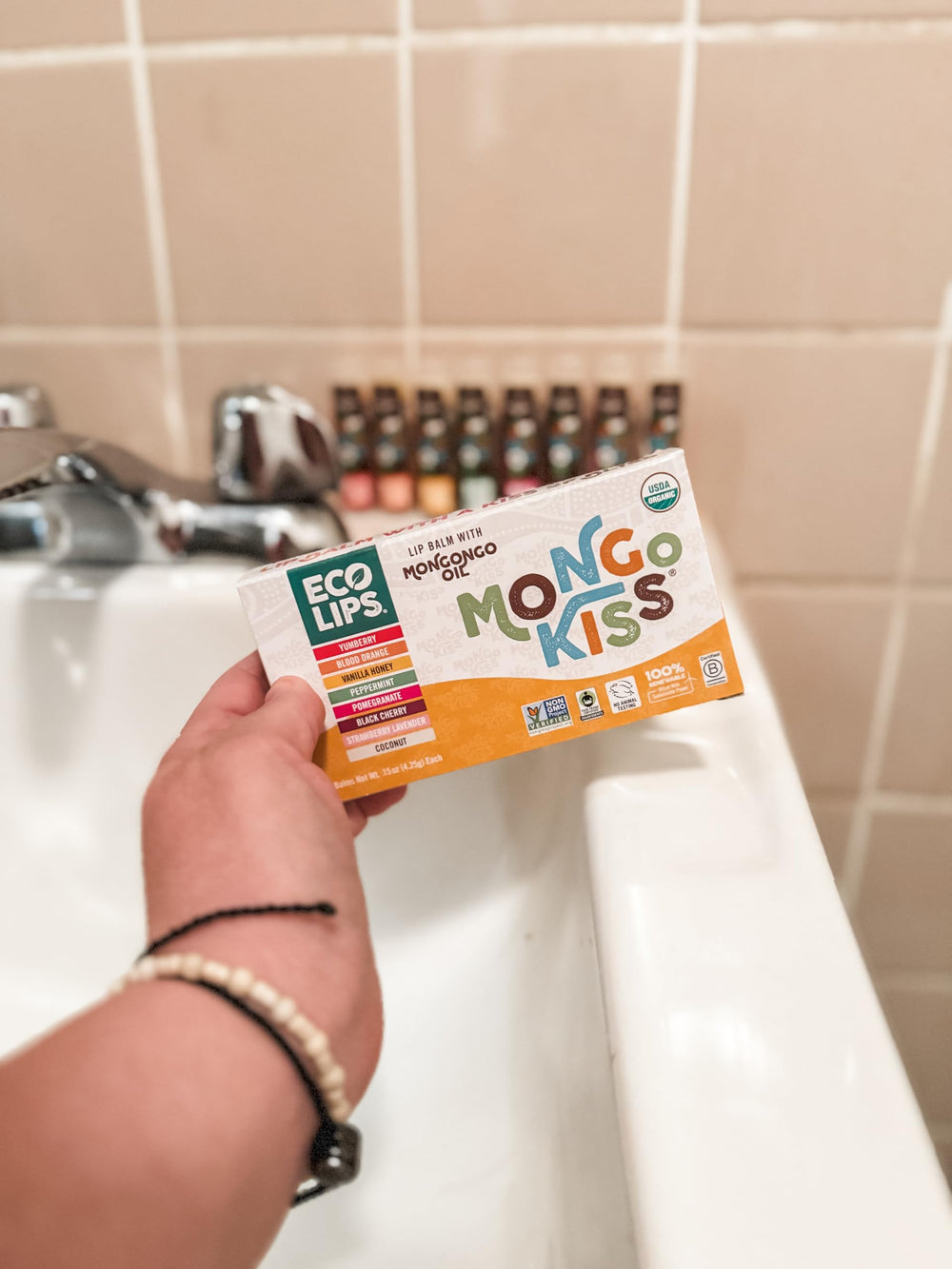 Gift-ready Eco Lips Mongo Kiss box shown.