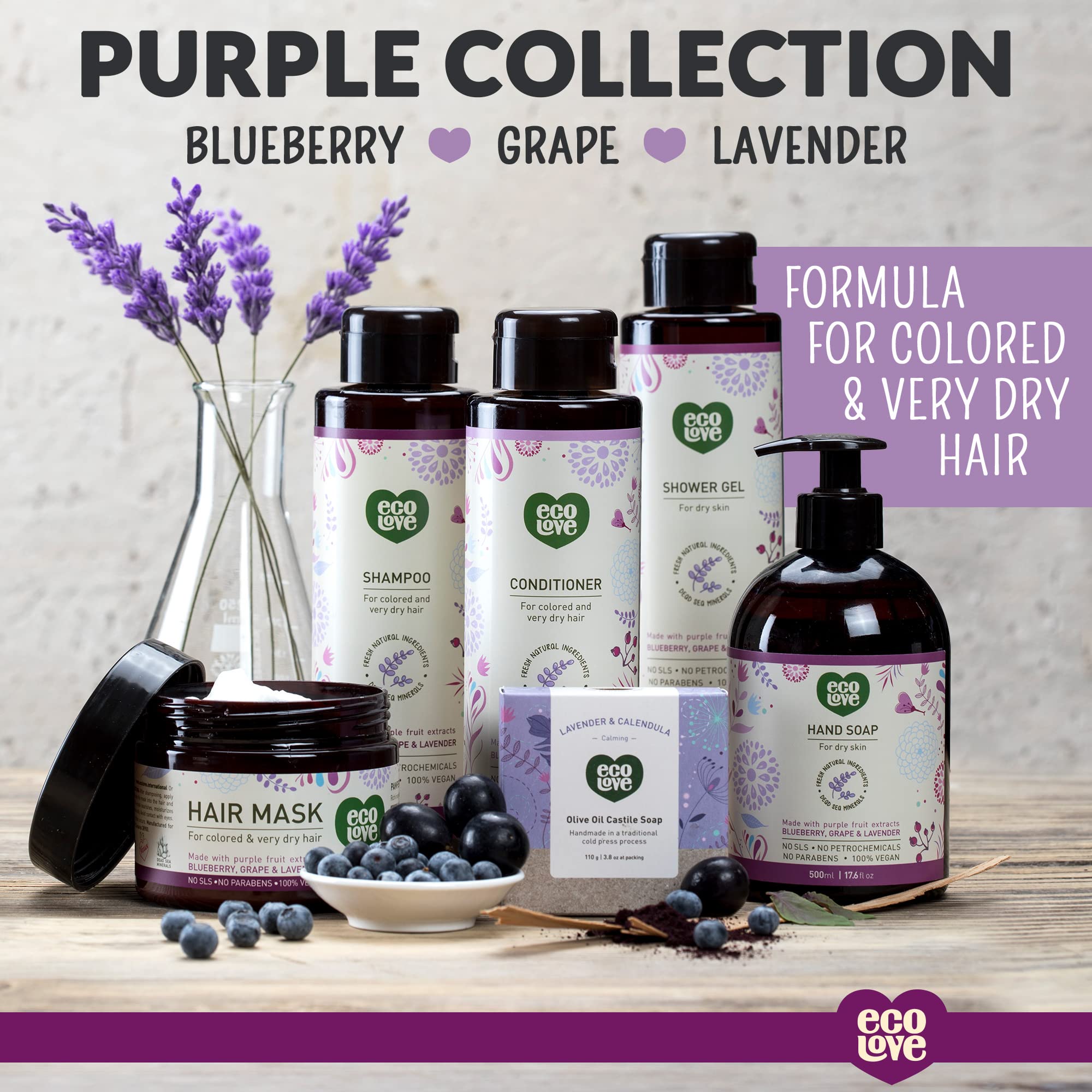 Lavender oil infusion provides a calming, spa-like wash.