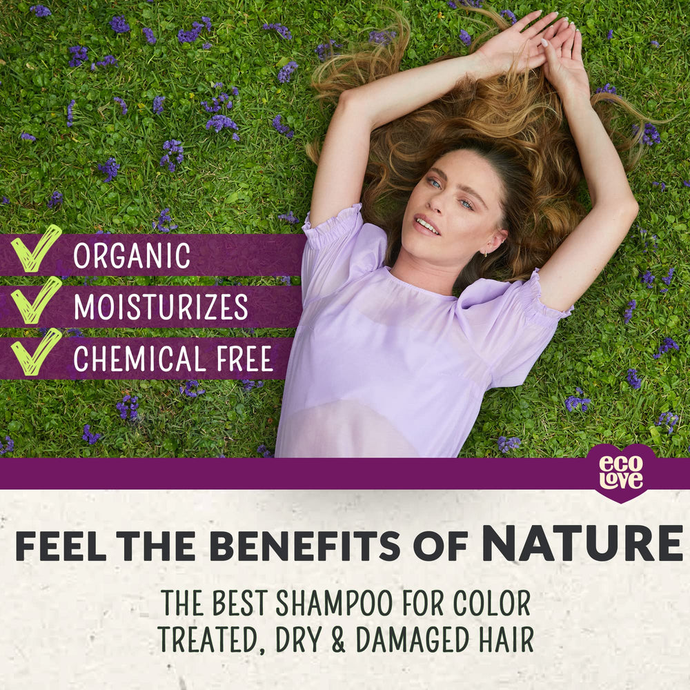 Blueberry extract in ecoLove shampoo nourishes and moisturizes hair.