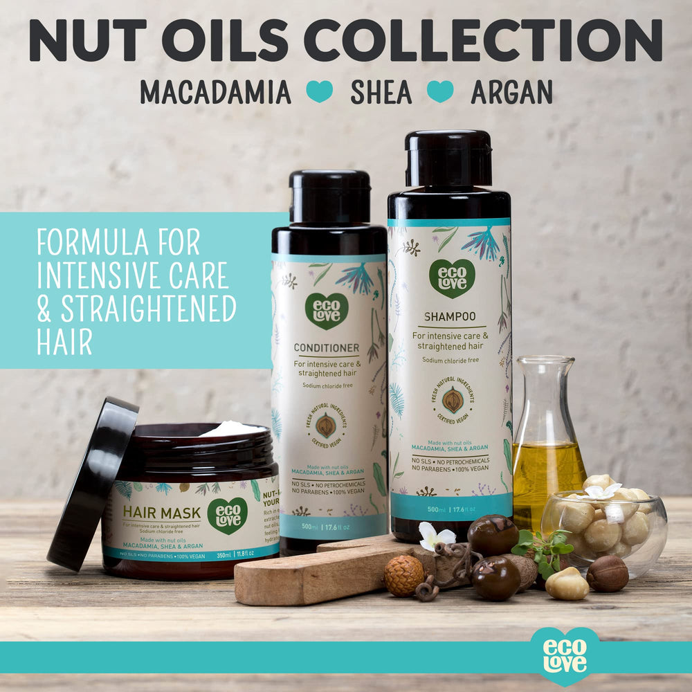 ecoLove shampoo application on hair demonstrating gentle cleansing