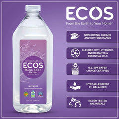 Hands lather with ECOS Lavender Hand Soap Refill
