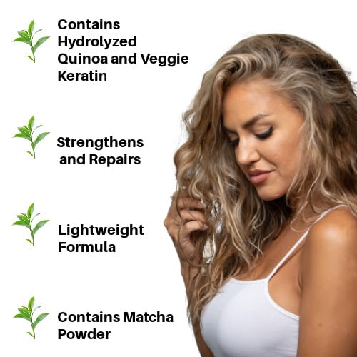Ecoslay Matcha Boost ingredients feature quinoa and keratin for repair