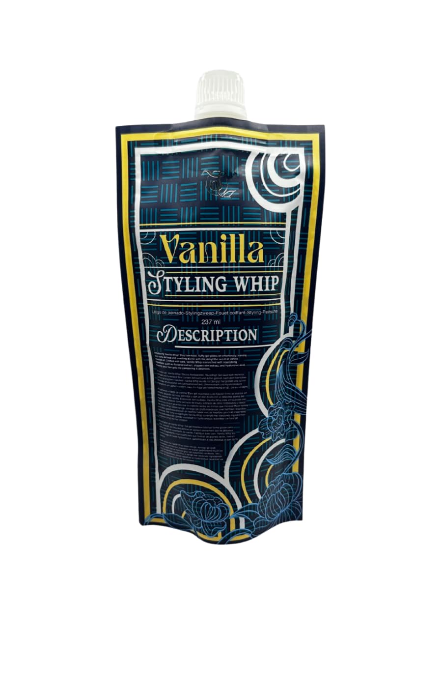 Ecoslay Vanilla Styling Whip foam dispenser for quick curl definition.