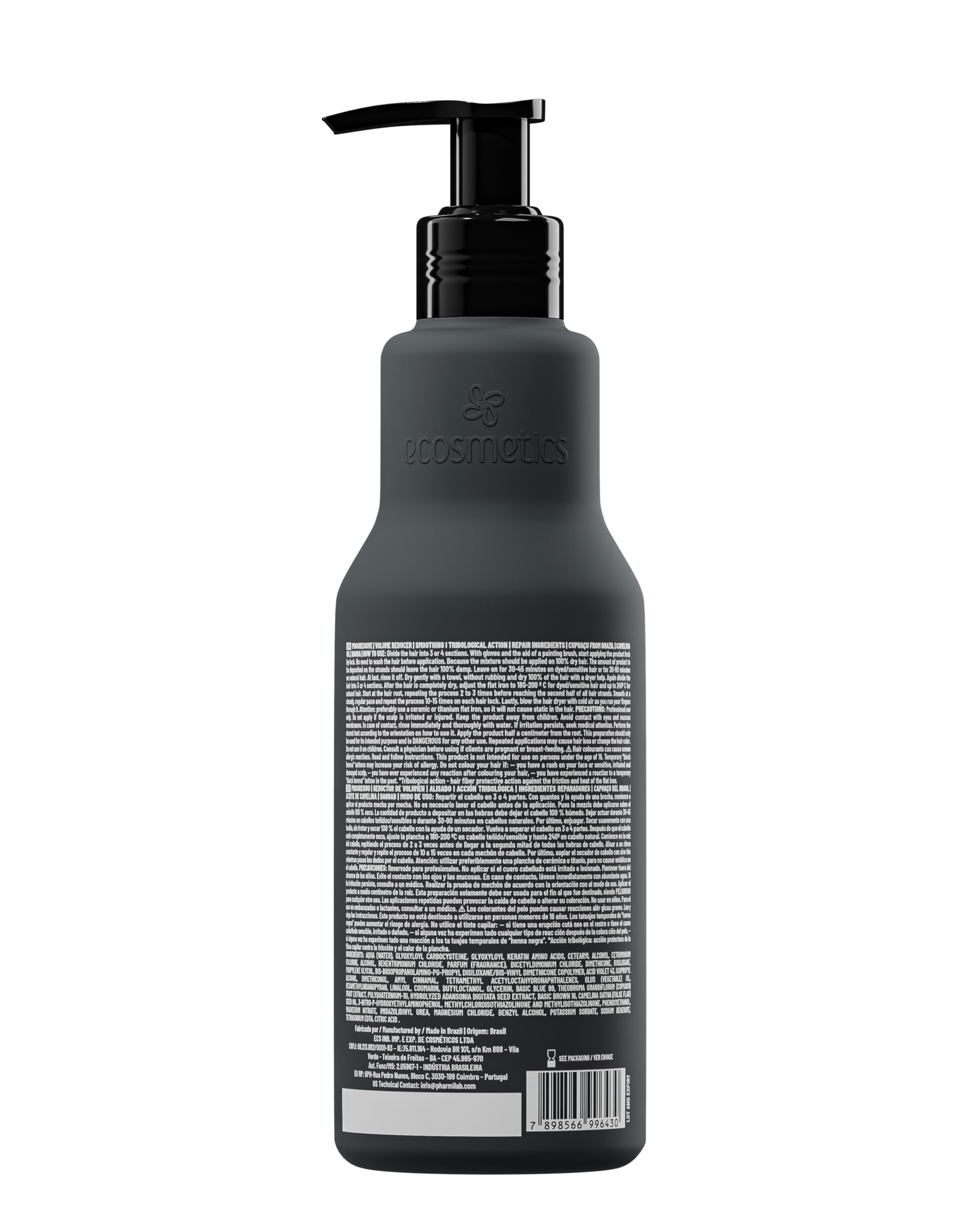 EMAX Ecosmetics frizz reduction smoothing look highlights lasting calm and manageability