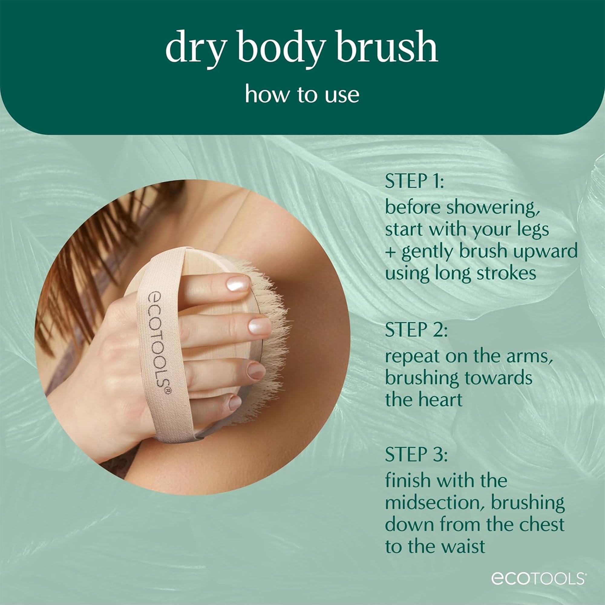 Textured massage side of EcoTools silicone scrubber for relaxation