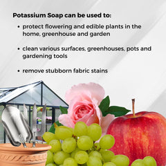Ecoworm Potassium Soap on garden tools for gentle cleaning