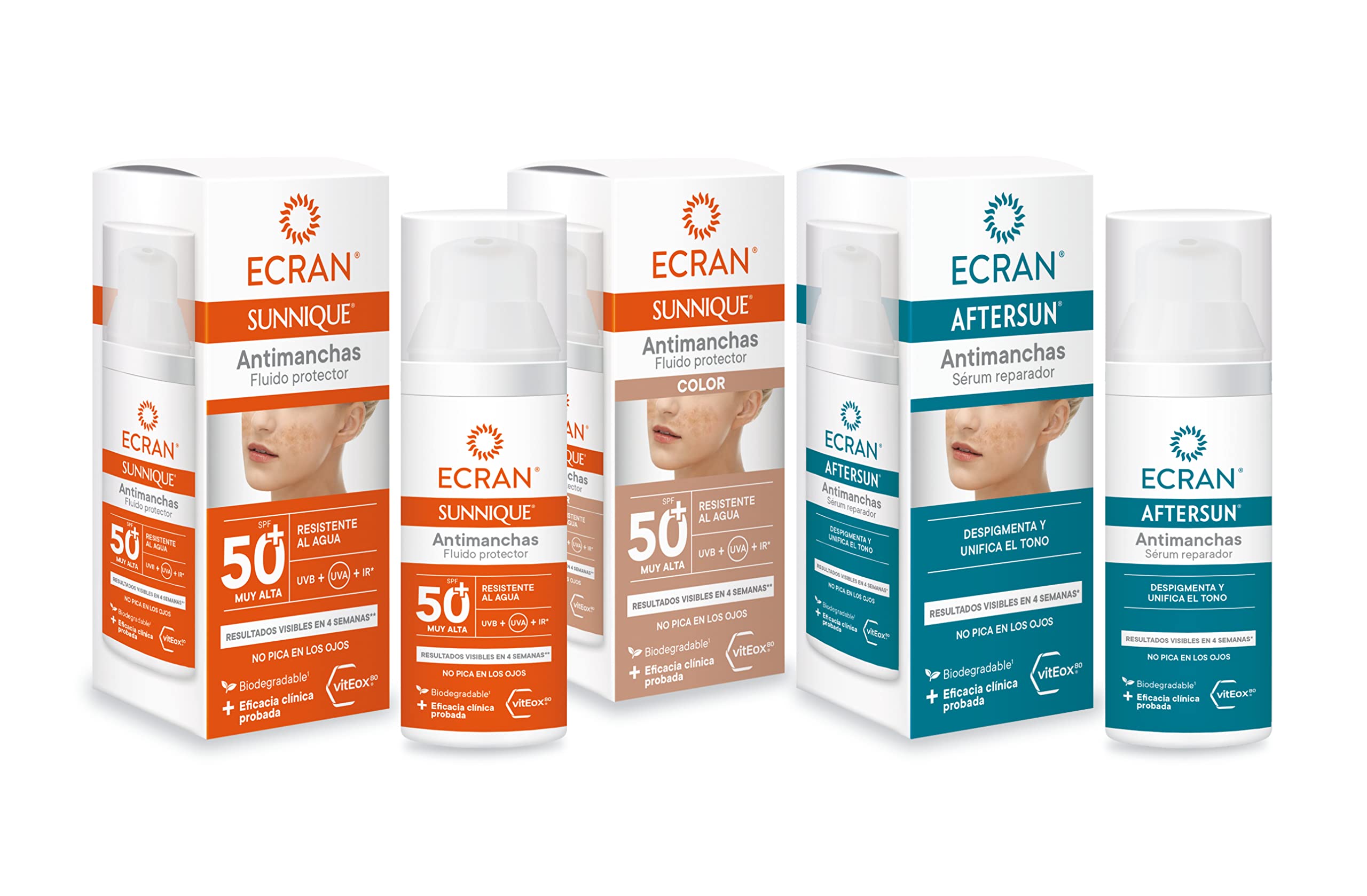Ecran Sunnique sunscreen application close-up for daily protection.