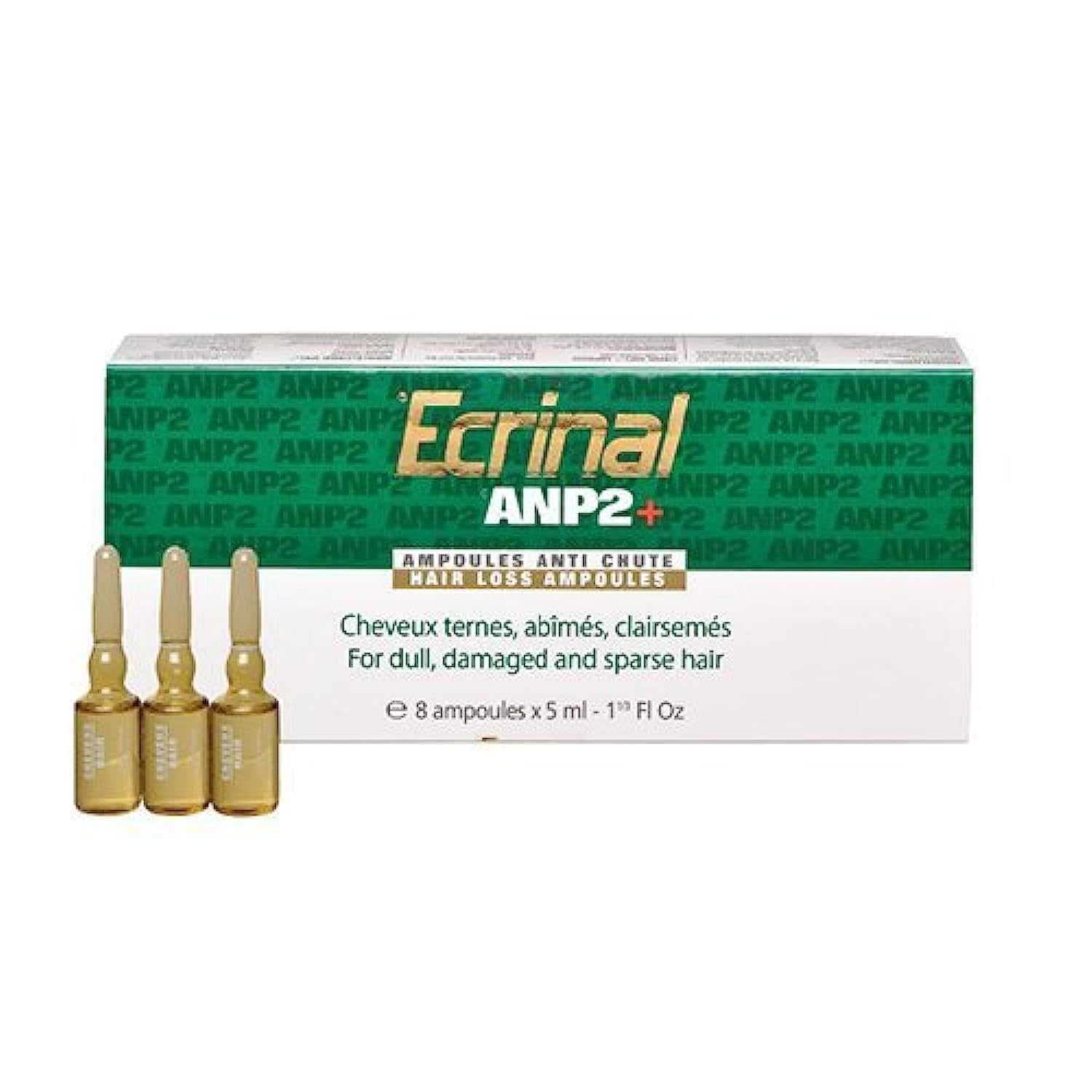 Ecrinal ANP2+ bottle pour delivering concentrated scalp serum for revitalized hair