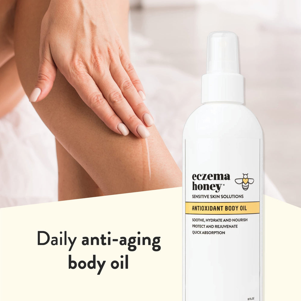 ECZEMA HONEY Antioxidant Body Oil suitable for all ages and everyday use.