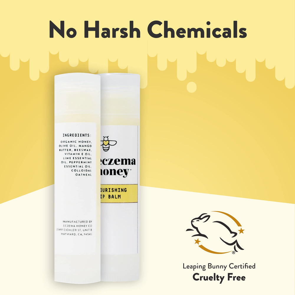 ECZEMA HONEY Cruelty-free lip balm free from fragrances.