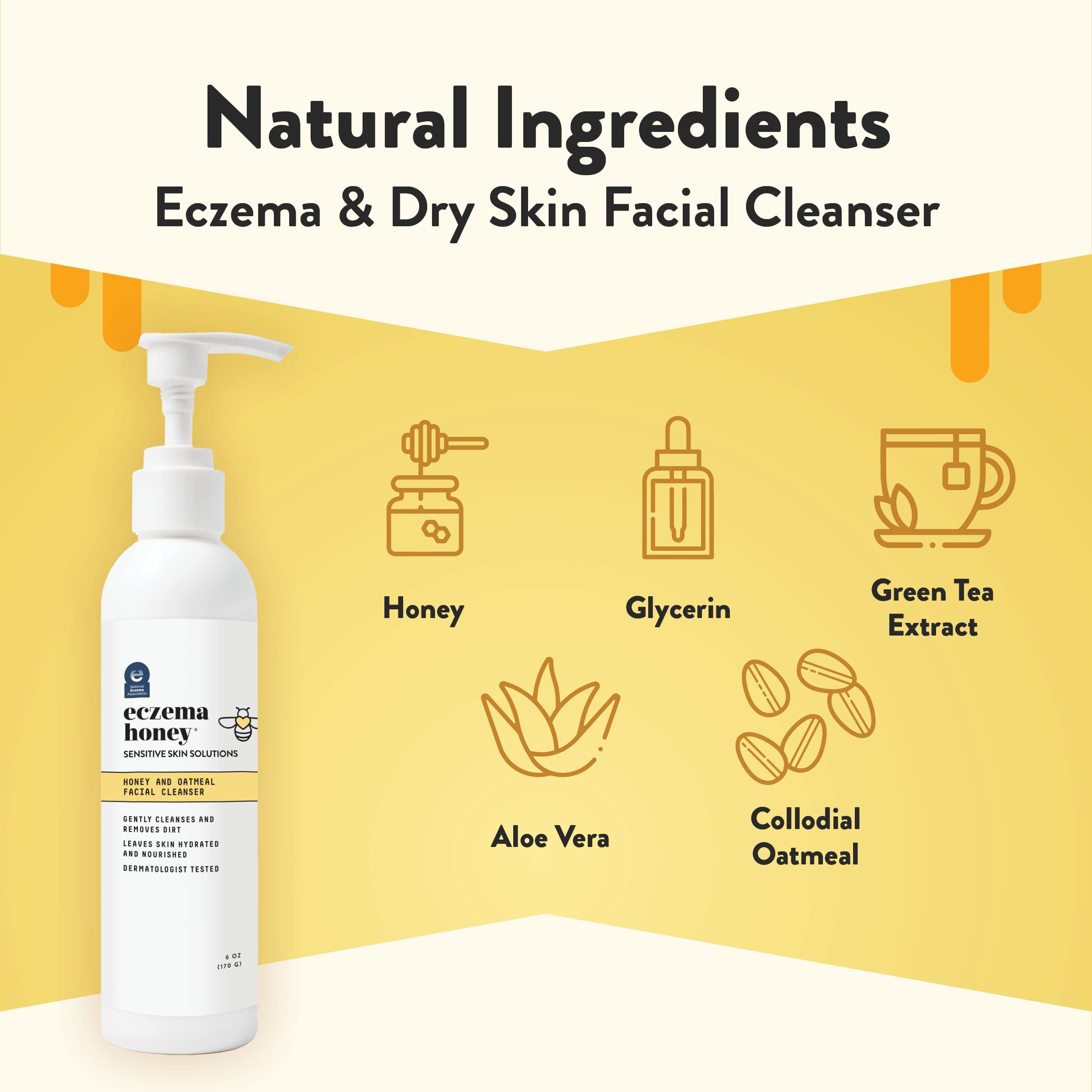 Close up of creamy foaming lather from ECZEMA HONEY cleanser for eczema prone skin