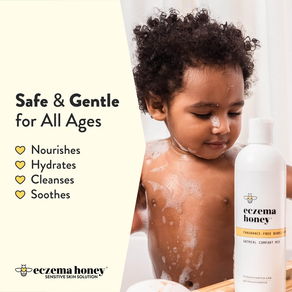 ECZEMA HONEY bubbles-foaming emphasizes rich lather with soothing oatmeal for dry skin comfort