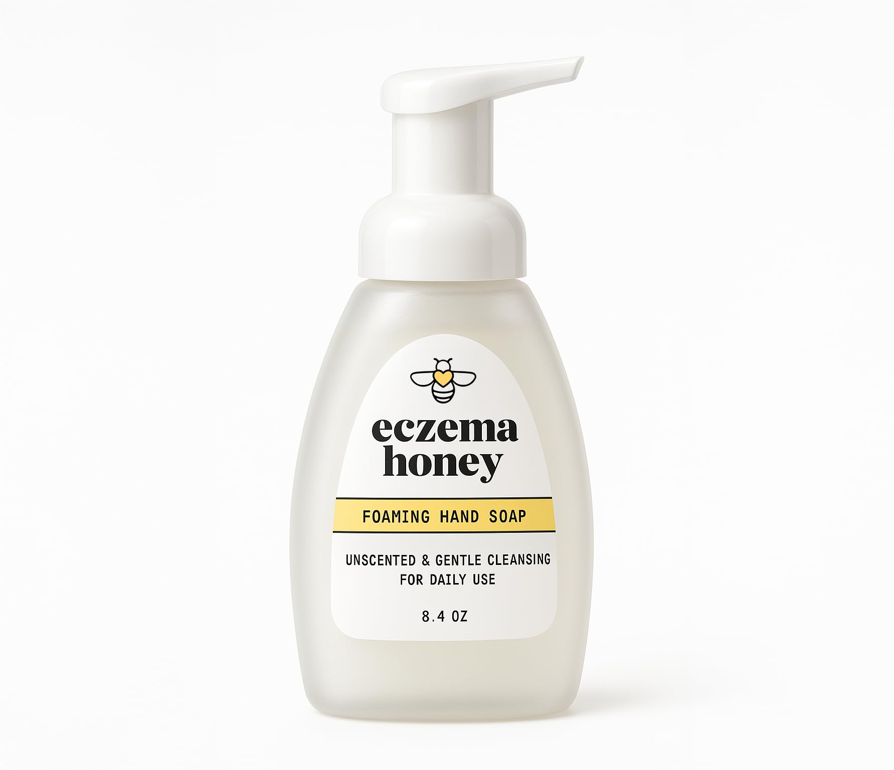 ECZEMA HONEY bottle with pump for gentle daily hand cleansing