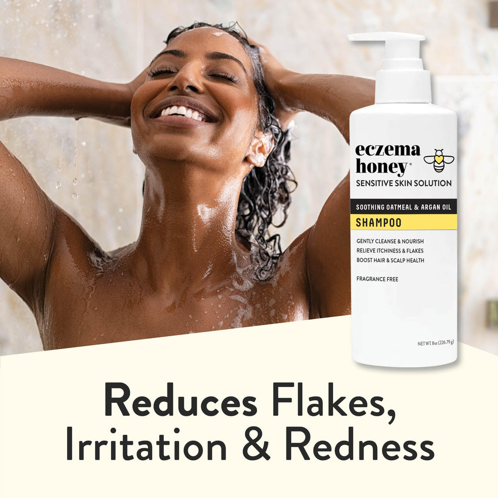 ECZEMA HONEY Nourishing Shampoo daily use supports dry scalp relief for the whole family.